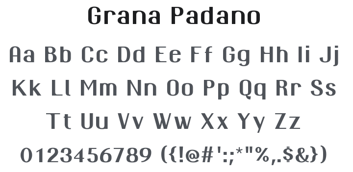 Grana Padano Font