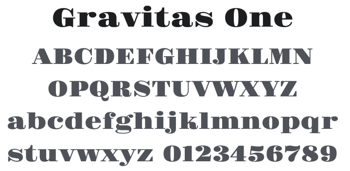 Gravitas One Font