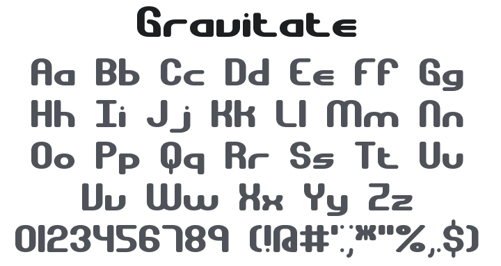 Gravitate Font Family