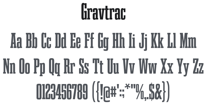 Gravtrac Font