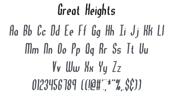 Great Heights Font