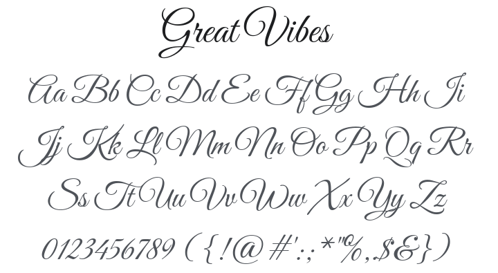 Great Vibes Font