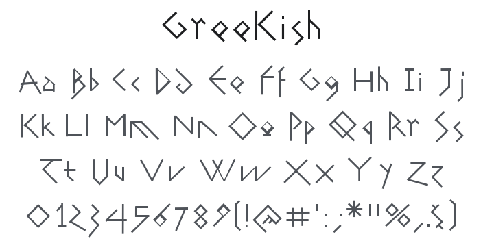 GreeKish Font