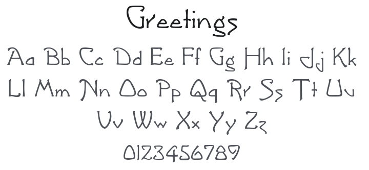 Greetings Font