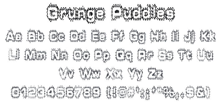Grunge Puddles Font