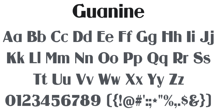 Guanine Font