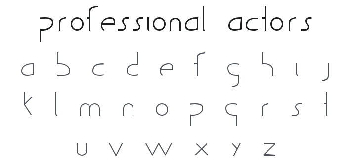 Guild of Professional Actors Font