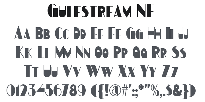 Gulfstream NF Font