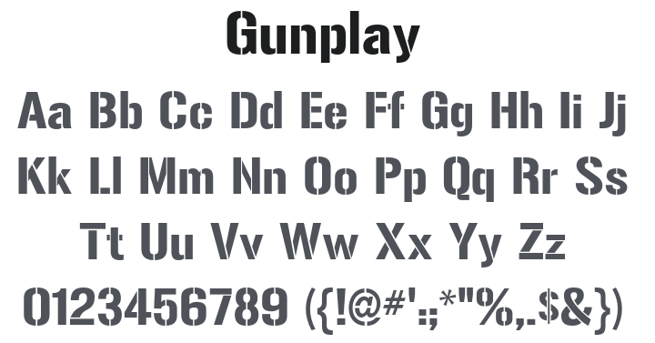 Gunplay Font Family
