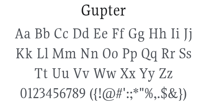 Gupter Font Family