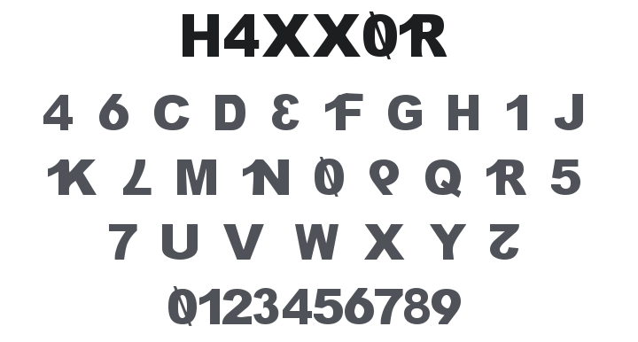 H4XX0R Font
