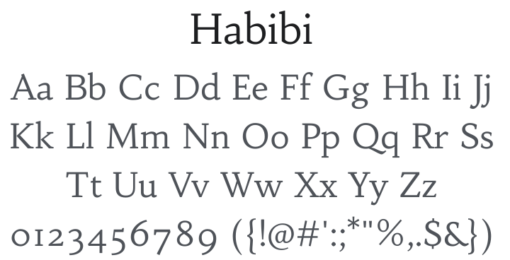 Habibi Font