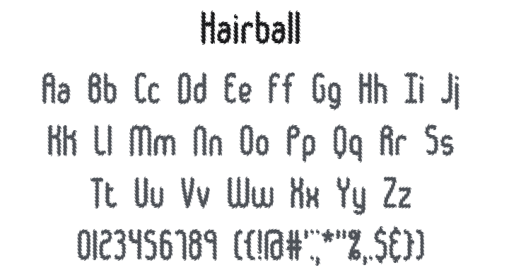 Hairball Font
