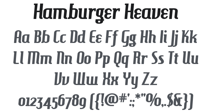 Hamburger Heaven Font