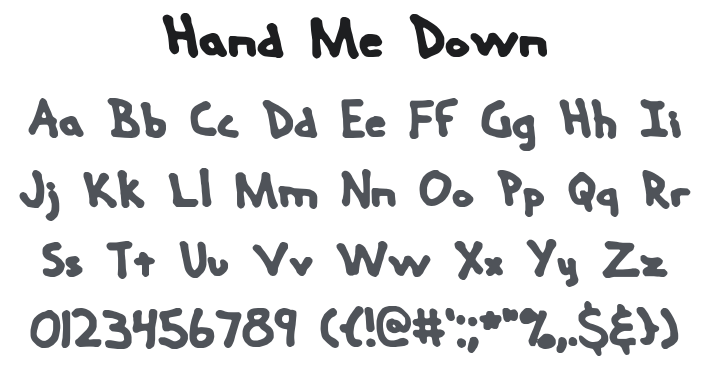 Hand Me Down Font Family