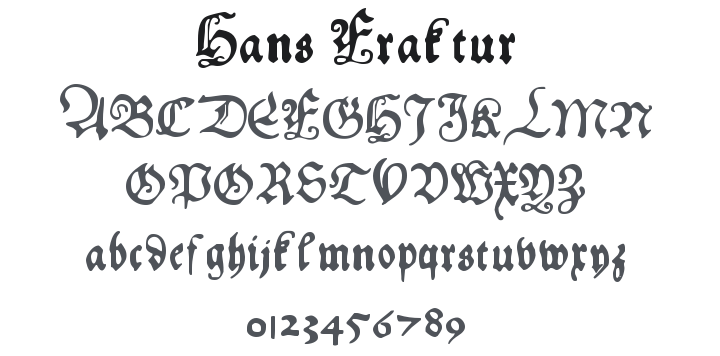 Hans Fraktur Font