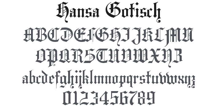 Hansa Gotisch Font