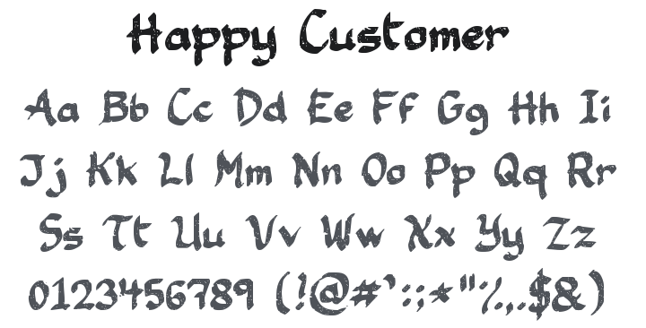 Happy Customer Font
