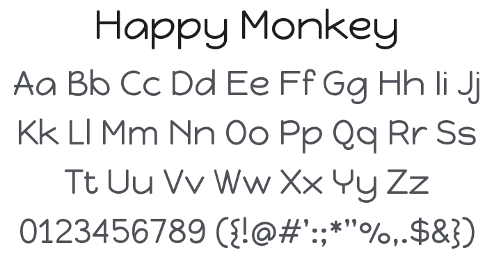 Happy Monkey Font