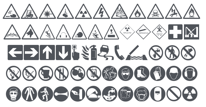 Hazard Signs Font