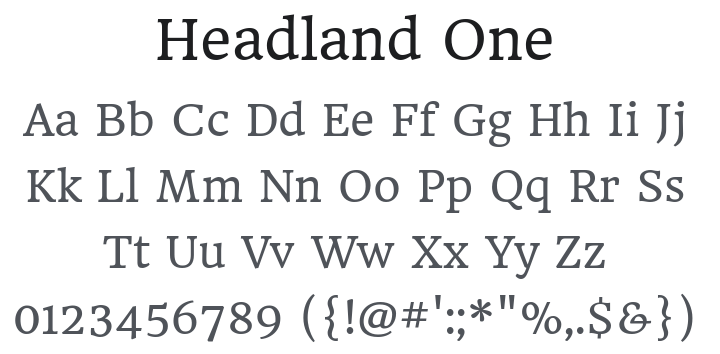 Headland One Font