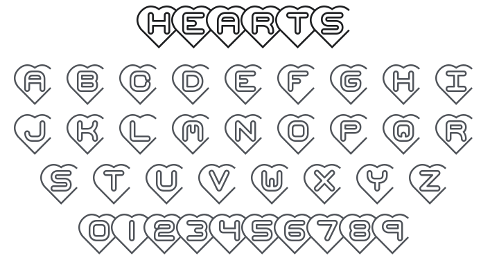 Hearts Font