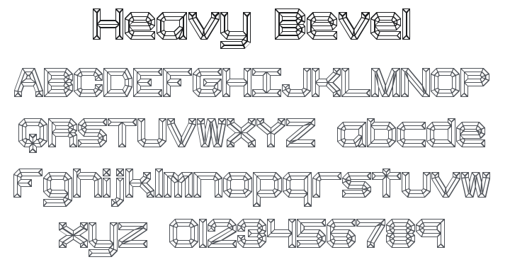 Heavy Bevel Font