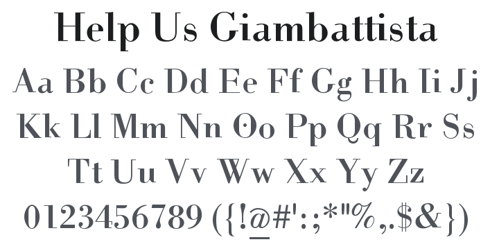 Help Us Giambattista Font Family
