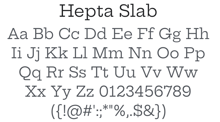 Hepta Slab Font Family
