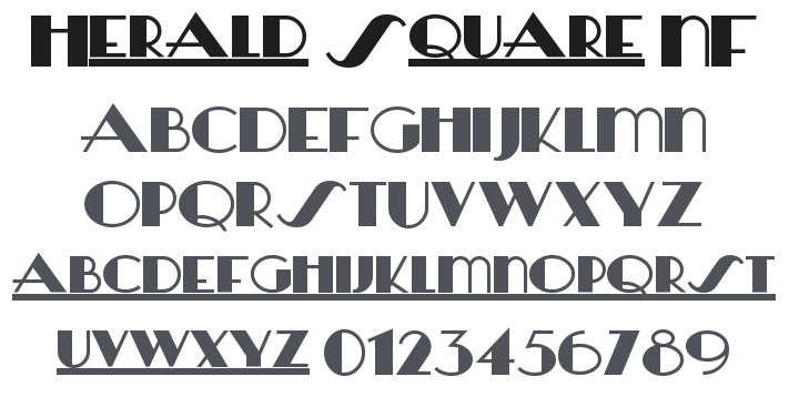 Herald Square NF Font Family