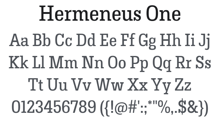 Hermeneus One Font
