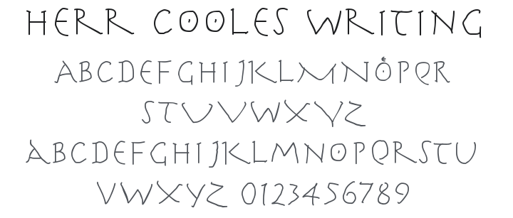 Herr Cooles Writing Font