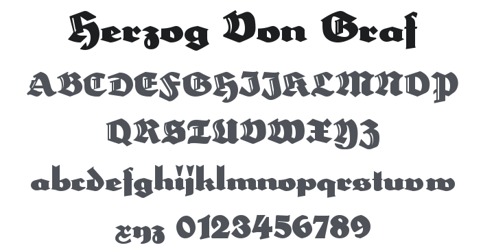 Herzog Von Graf Font