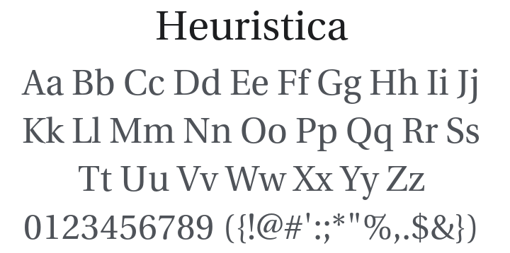 Heuristica Font Family