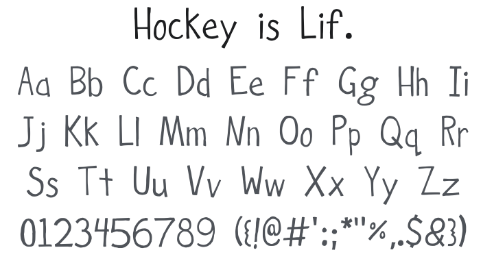 Hockey is Lif Font