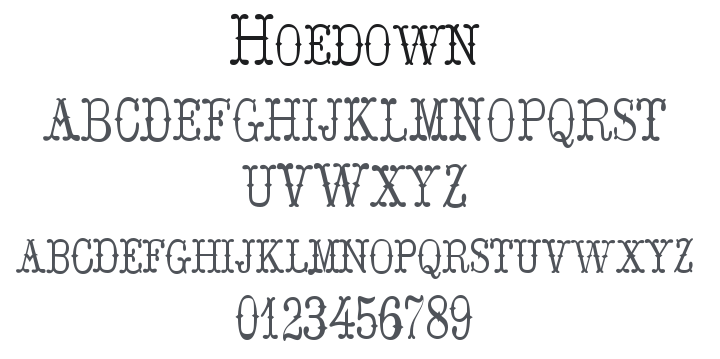 Hoedown Font Family
