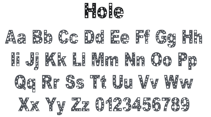 Hole Font Family