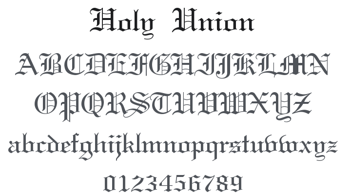 Holy Union Font
