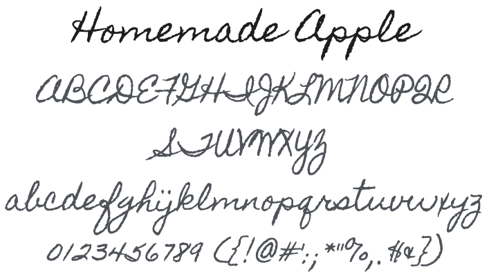 Homemade Apple Font