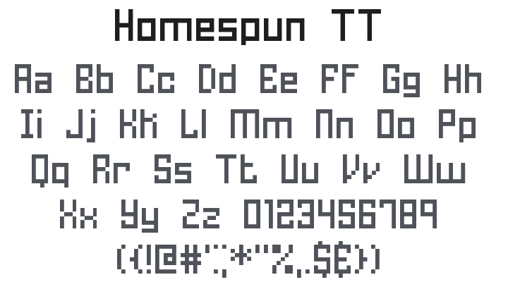 Homespun TT Font