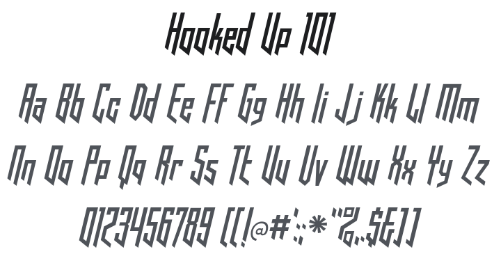 Hooked Up 101 Font