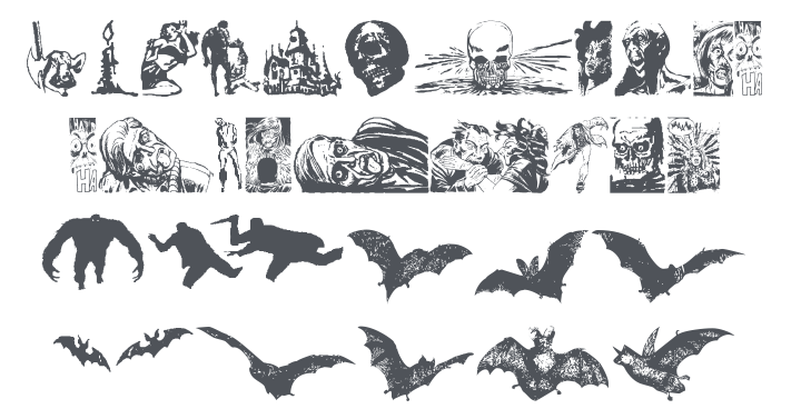 Horror Dingbats Font
