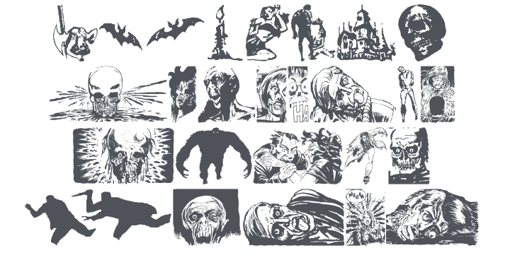 Horror Dingbats Eerie Edition Font