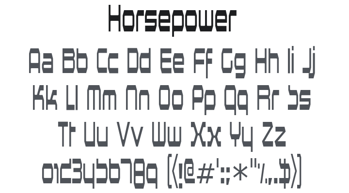 Horsepower Font