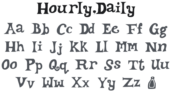 Hourly, Daily Font