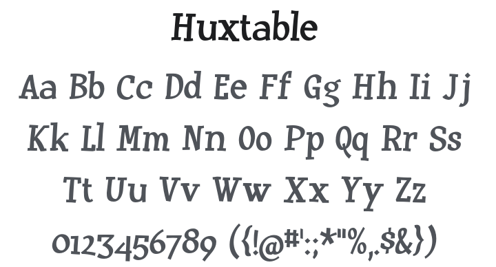 Huxtable Font