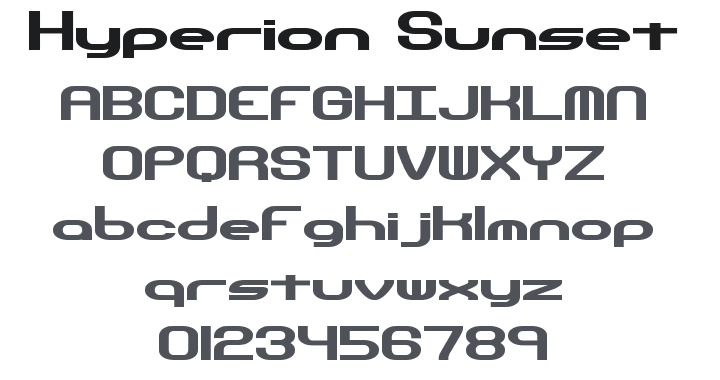 Hyperion Sunset Font