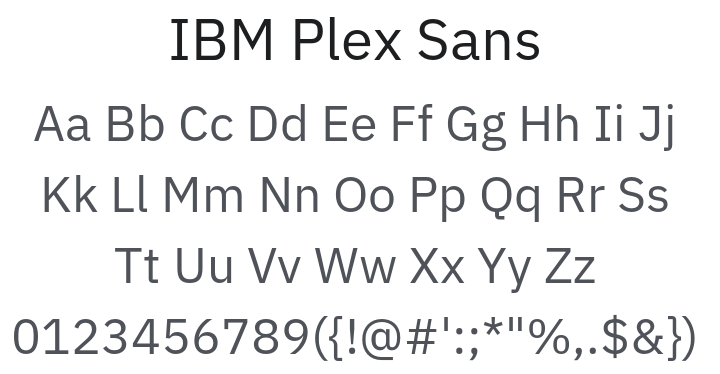 IBM Plex Sans Font Family