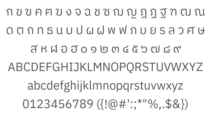 IBM Plex Sans Thai Font Family