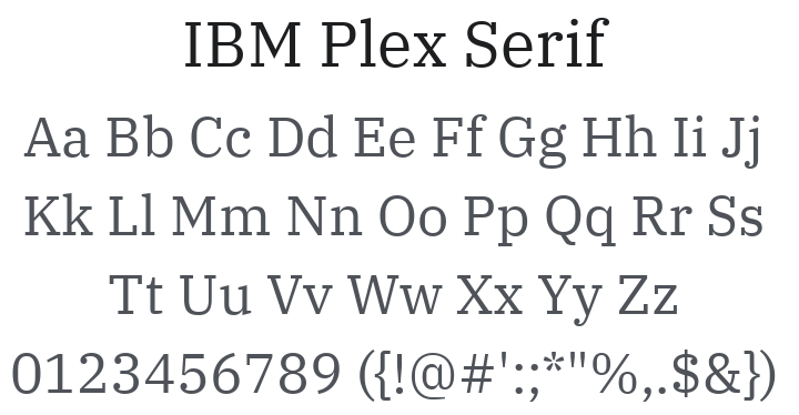 IBM Plex Serif Font Family